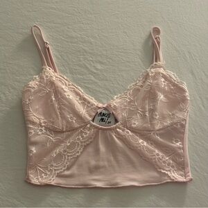PRINCESS POLLY PINK LACE CAMI
